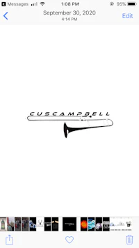 a screen shot of an iphone with a logo on it