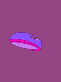 a pink and purple mouse on a purple background