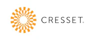 a logo with the word cresset on it
