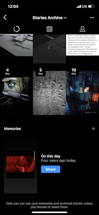 a screenshot of the stories archive app on an iphone