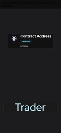 a black screen with the words contract address on it