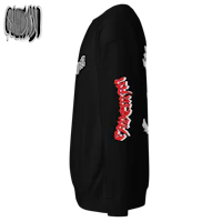 a black sweatshirt with a skull and crossbones on it