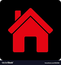 house icon on black background vector | price 1 credit usd $1