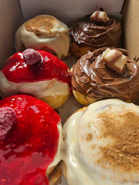 a box of donuts in a box