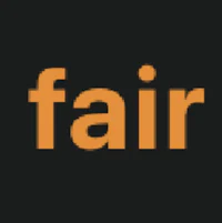 the fair logo on a black background