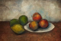 a plate of fruit on a table