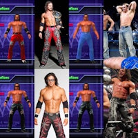 wwe wrestlers in different poses