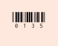 a barcode on a pink background