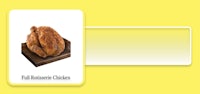 a picture of a chicken on a yellow background