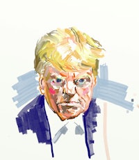 a portrait of donald trump