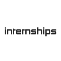 a black background with the word internships on it