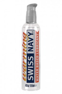 a bottle of swiss based lubricant on a white background
