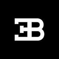 the letter b on a black background