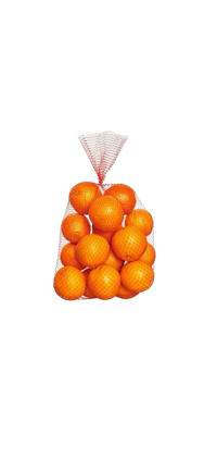 oranges in a bag on a black background