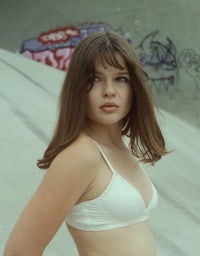 a woman in a white bikini