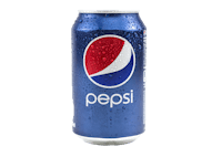 a can of pepsi on a black background