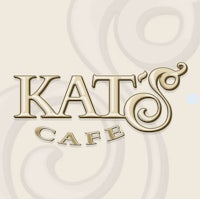 kat's cafe logo on a beige background