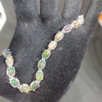 Opal sterling silver bracelet $100