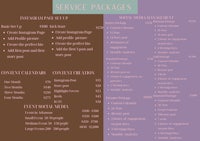 the service packages are shown on a purple and brown background