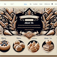a website design for a bakery