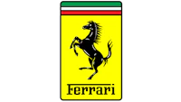 ferrari logo on a black background