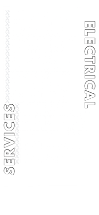 a black and white poster with a list of electrical services