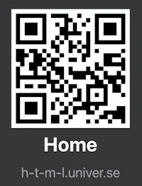 a qr code with the word home on it