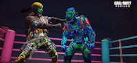 two characters fighting in a boxing ring