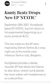 kunky beatz drops new ep static