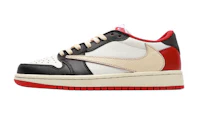 the nike air jordan 1 low is white, black and red