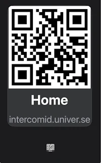 qr code with the word home on it