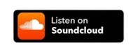 a soundcloud logo with the words listen on soundcloud