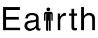 earth logo with a person standing in front of it