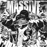 a black and white image of a man holding a piano