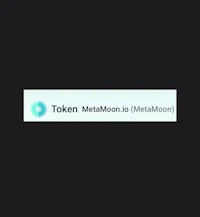 token metal moon on a black background