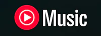 the music player logo on a black background