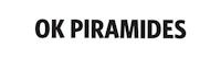 ok pyramides logo on a white background