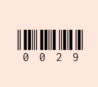 a barcode on a pink background