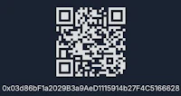 a qr code on a black background