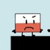 a cartoon of a man and a woman standing on top of a block