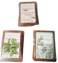 a set of four soap bars with different scents