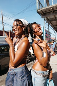 two women posing for a picture
