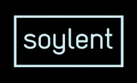 the logo for soylent on a black background