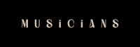 a black background with the word musicians on it