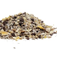 a pile of nuts and seeds on a white background