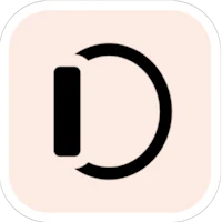 a black and white icon with the letter c