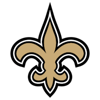 the new orleans saints logo on a black background