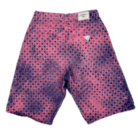 a pair of shorts with a pink and purple pattern