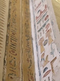 egyptian hieroglyphs on a wall