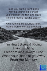 a picture of a road with the words, i see you on the front